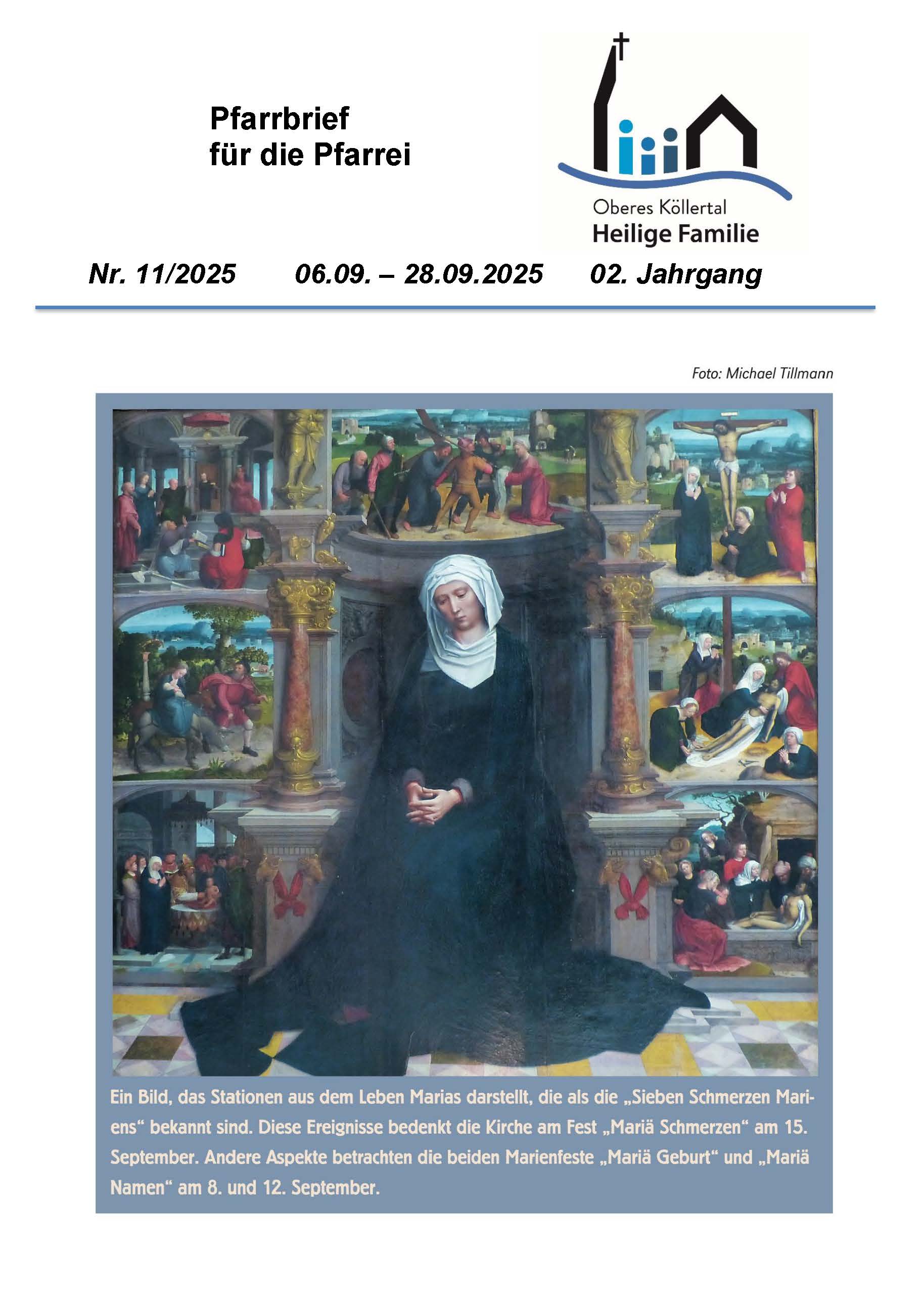 Die Titelseite des Pfarrbriefes zeigt Maria und Stationen aus ihrem Leben (c) obkhefa Die Titelseite des Pfarrbriefes zeigt Maria und Stationen aus ihrem Leben